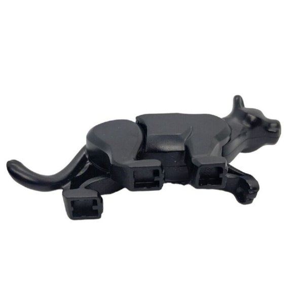 Lego MiniFigure Large Black Panther Lime Eyes Jungle Halftrack Mission - Picture 6 of 6